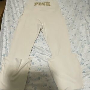Cream Victoria's Secret PINK leggings
